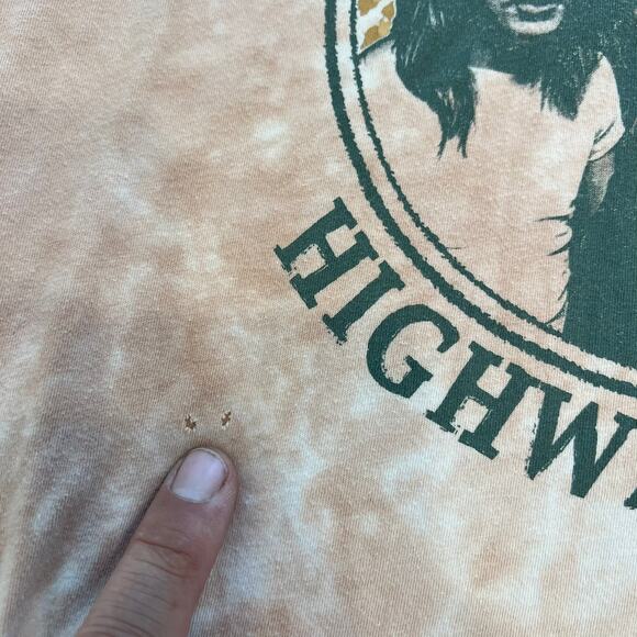 AC/DC Women's Pink Tie Dye Highway To Hell T-Shirt Size Large Rock Band - Picture 9 of 11